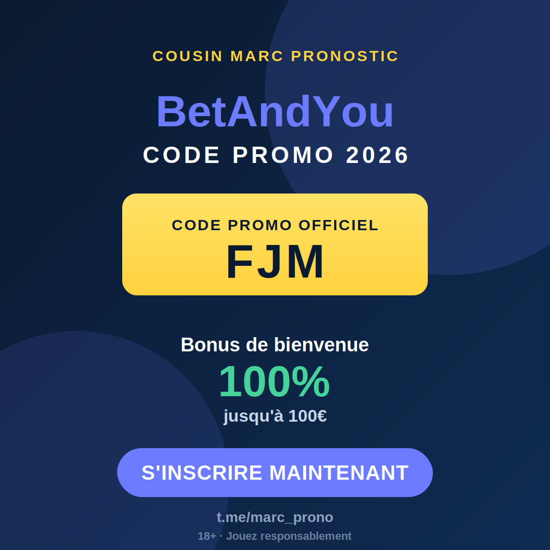 BetAndYou promo code 2026 poster: FJM — Cousin Marc