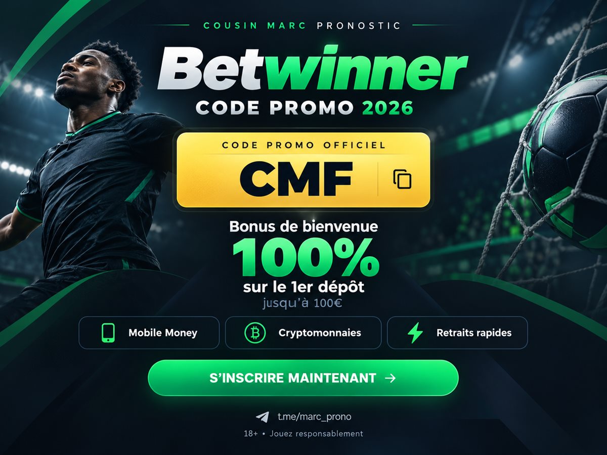 ملصق الرمز الترويجي Betwiner 2026: CMF — Cousin Marc
