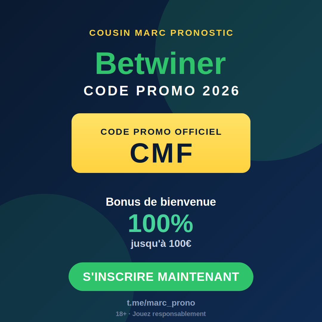 Póster código promocional Betwiner 2026: CMF — Cousin Marc