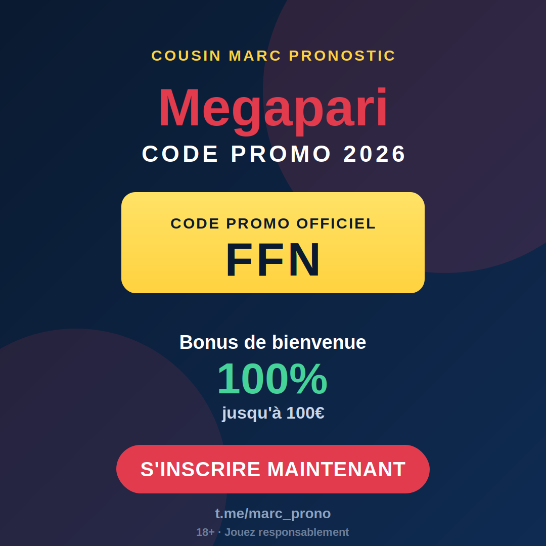 ملصق الرمز الترويجي Megapari 2026: FFN — Cousin Marc
