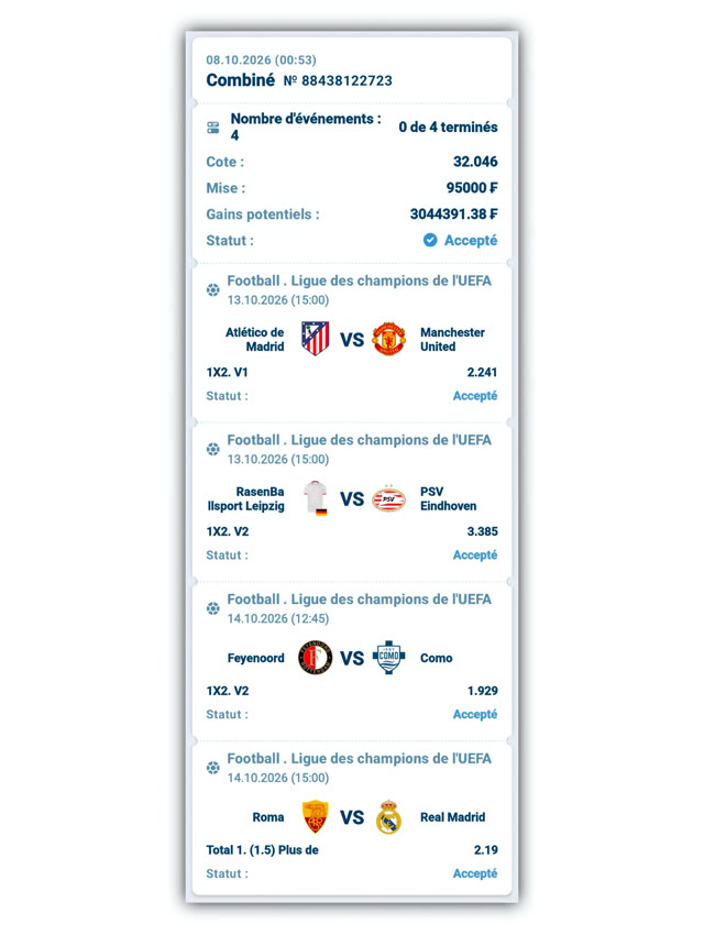 Coupon Cousin Marc : RB Leipzig vs PSV Eindhoven