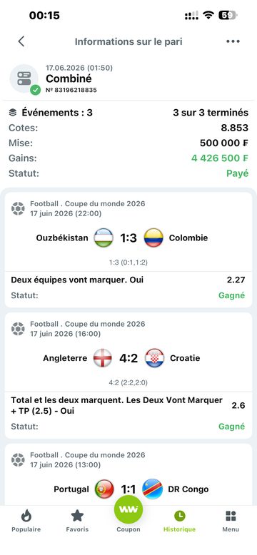 Coupon gagnant 4 426 500 F Cousin Marc