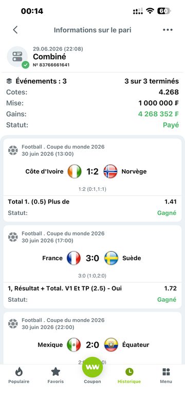 Coupon gagnant 4 268 352 F Cousin Marc